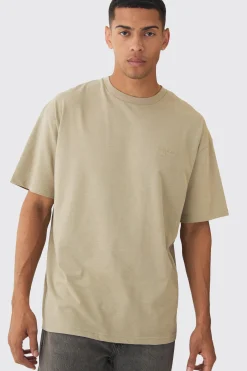 Oversized Embroidered Boohooman T-Shirt | BoohooMAN UK