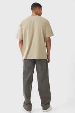 Oversized Embroidered Boohooman T-Shirt | BoohooMAN UK