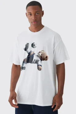 Oversized England Teddy Bear T-Shirt | BoohooMAN UK