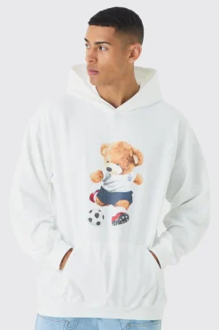 Oversized England Teddy Bear Hoodie | BoohooMAN UK
