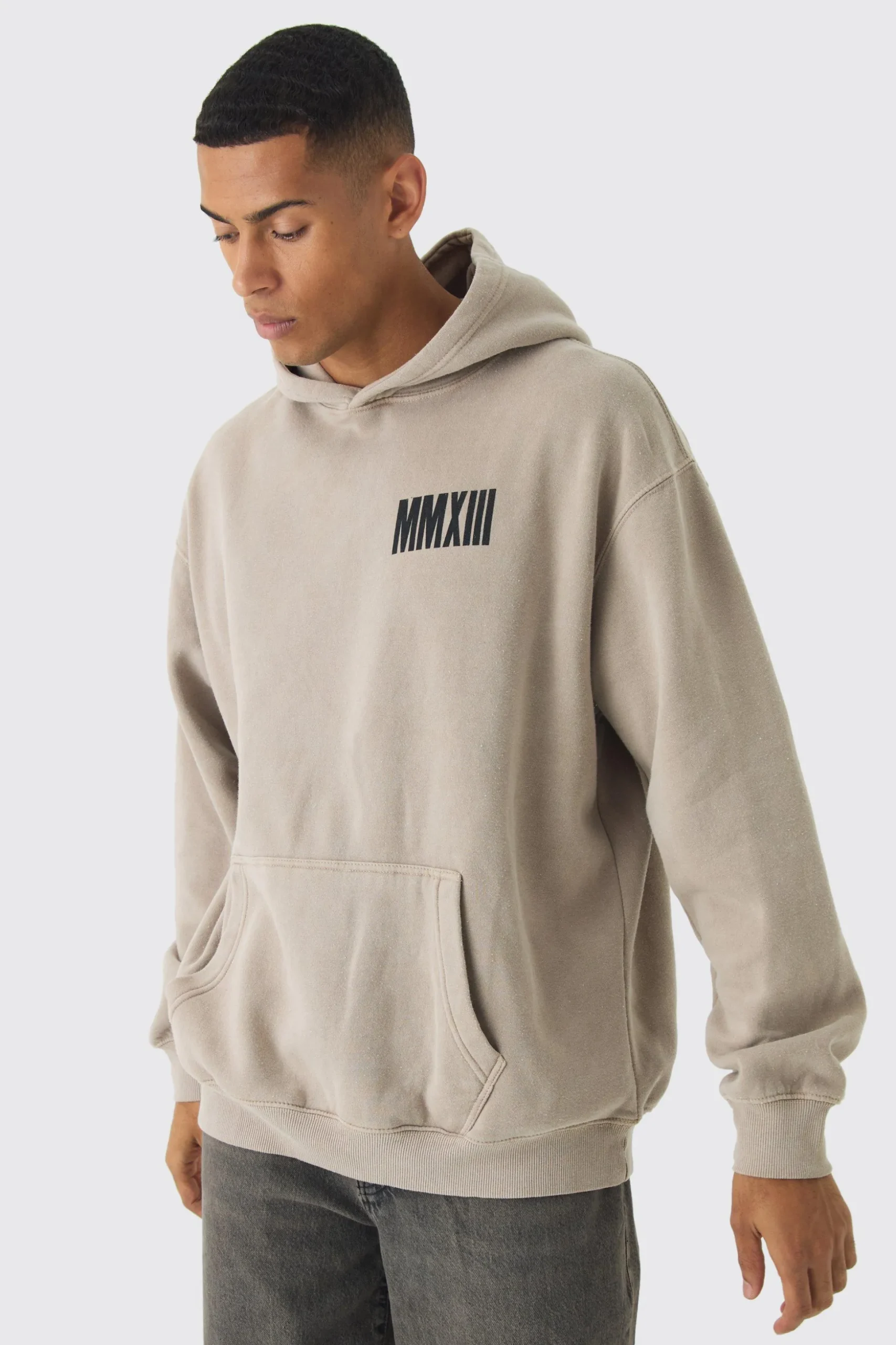Oversized Evil Teddy Large Scale Print Hoodie | BoohooMAN UK