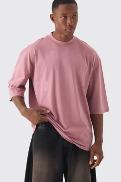 Oversized Extended Distressed Neck Homme Gothic Back Print T-shirt | BoohooMAN UK