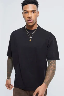Oversized Extended Neck Boxy T-shirt | BoohooMAN UK