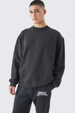 Oversized Extended Neck Back Graphic Relaxed Tracksuit | BoohooMAN UK