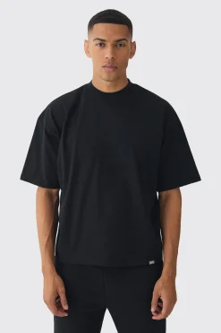 Oversized Extended Neck Boxy Heavyweight T-shirt | BoohooMAN UK