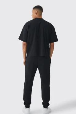 Oversized Extended Neck Boxy Heavyweight T-shirt | BoohooMAN UK