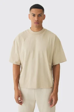 Oversized Extended Neck Boxy Heavyweight T-shirt | BoohooMAN UK
