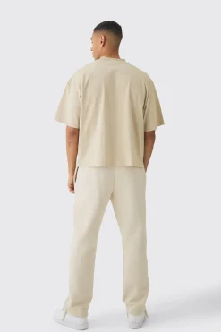 Oversized Extended Neck Boxy Heavyweight T-shirt | BoohooMAN UK