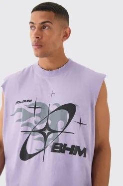 Oversized Extended Neck Boxy Drop Shoulder Washed Tank | BoohooMAN UK
