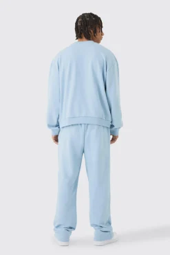 Oversized Extended Neck Boxy Heavy Sweatshirt Relaxed Tracksuit | BoohooMAN UK