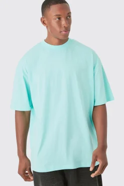 Oversized Extended Neck Circle Embossed T-shirt | BoohooMAN UK