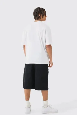 Oversized Extended Neck Car Graphic T-shirt | BoohooMAN UK