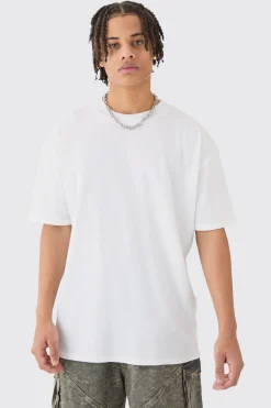Oversized Extended Neck Dog Back Print T-shirt | BoohooMAN UK