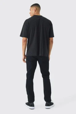 Oversized Extended Neck Dove Statue Graphic T-Shirt | BoohooMAN UK