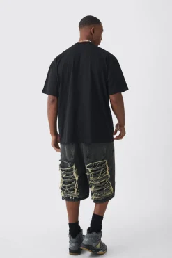 Oversized Extended Neck Extreme Skull Graphic T-shirt | BoohooMAN UK