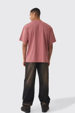 Oversized Extended Neck Extreme OFCL Eagle T-shirt | BoohooMAN UK