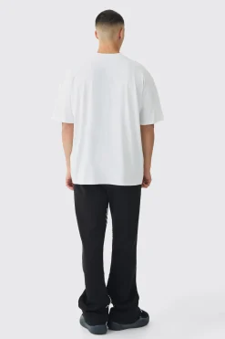 Oversized Extended Neck Eternal Print T-Shirt | BoohooMAN UK