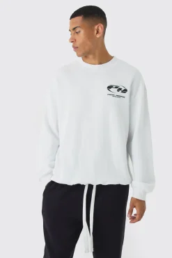 Oversized Extended Neck Floral Printed Sweatshirt | BoohooMAN UK