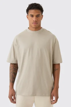 Oversized Extended Neck Heavyweight T-shirt | BoohooMAN UK