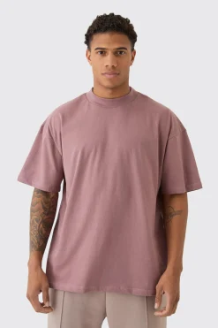 Oversized Extended Neck Heavy T-shirt | BoohooMAN UK