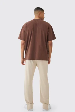 Oversized Extended Neck Heavy T-shirt | BoohooMAN UK