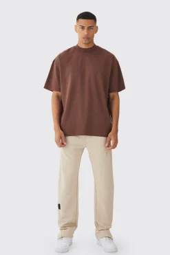 Oversized Extended Neck Heavy T-shirt | BoohooMAN UK
