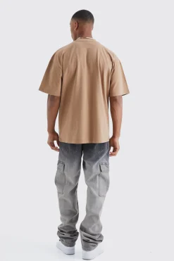 Oversized Extended Neck Heavyweight T-shirt | BoohooMAN UK
