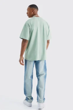 Oversized Extended Neck Heavyweight T-shirt | BoohooMAN UK