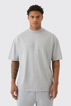 Oversized Extended Neck Heavyweight T-shirt | BoohooMAN UK
