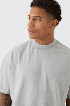 Oversized Extended Neck Heavyweight T-shirt | BoohooMAN UK