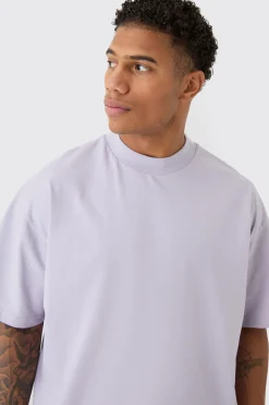 Oversized Extended Neck Heavyweight T-shirt | BoohooMAN UK