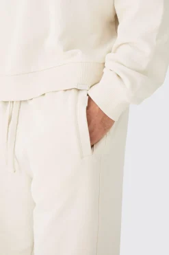 Oversized Extended Neck Heavy Sweatshirt Short Tracksuit | BoohooMAN UK