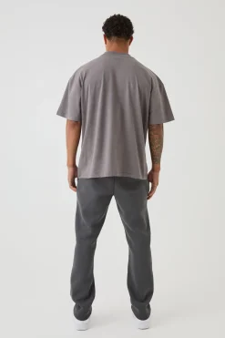 Oversized Extended Neck Heavyweight T-shirt | BoohooMAN UK