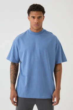 Oversized Extended Neck Heavy T-shirt | BoohooMAN UK