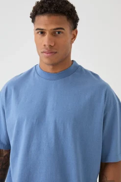 Oversized Extended Neck Heavy T-shirt | BoohooMAN UK