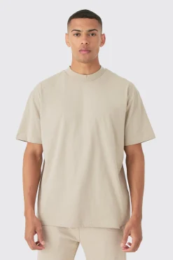 Oversized Extended Neck Heavyweight T-shirt | BoohooMAN UK