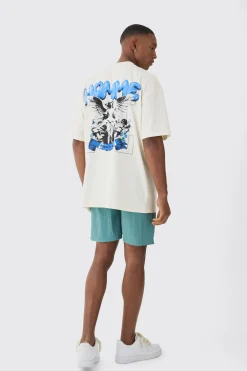 Oversized Extended Neck Homme T-shirt & Swim Short Set | BoohooMAN UK
