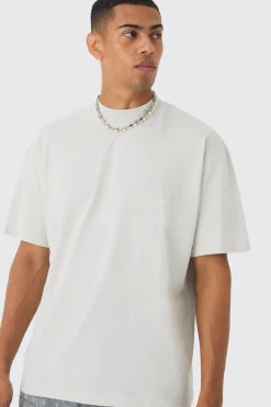 Oversized Extended Neck Heavyweight Bird Back Print T-shirt | BoohooMAN UK
