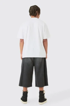Oversized Extended Neck Heavyweight Gothic T-shirt | BoohooMAN UK