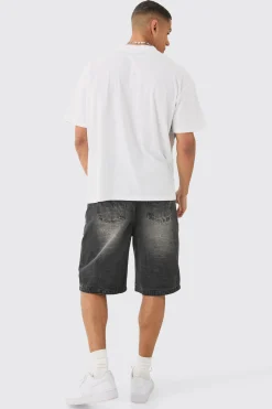 Oversized Extended Neck Homme Large Scale Graphic T-shirt | BoohooMAN UK
