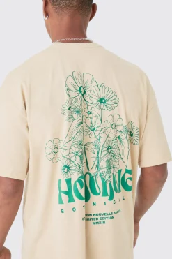 Oversized Extended Neck Homme Back Print T-shirt | BoohooMAN UK