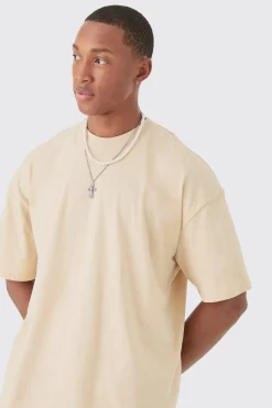 Oversized Extended Neck Homme Back Print T-shirt | BoohooMAN UK
