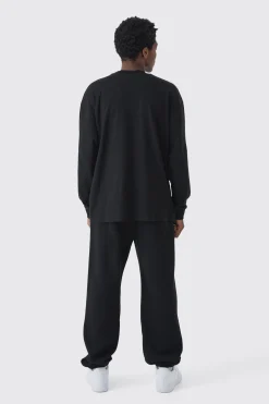 Oversized Extended Neck Heavyweight Long Sleeve T-shirt | BoohooMAN UK
