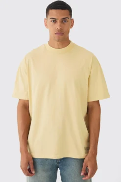 Oversized Extended Neck Heavyweight T-shirt | BoohooMAN UK