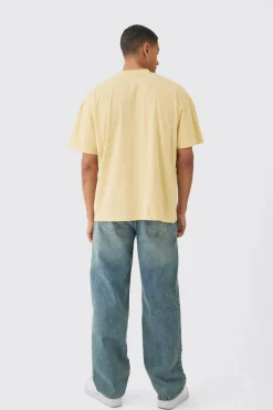 Oversized Extended Neck Heavyweight T-shirt | BoohooMAN UK
