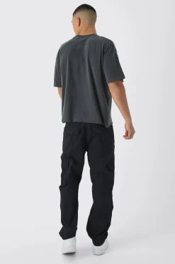 Oversized Extended Neck Homme Back Print T-Shirt | BoohooMAN UK