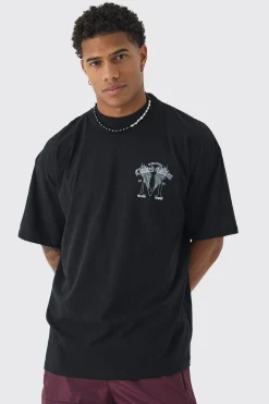 Oversized Extended Neck Limited Edition Back Print T-Shirt | BoohooMAN UK