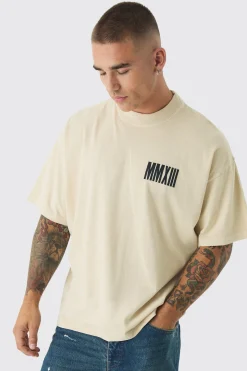 Oversized Extended Neck Large Scale Evil Teddy Print T-Shirt | BoohooMAN UK