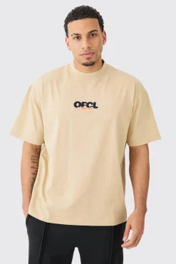 Oversized Extended Neck OFCL T-shirt | BoohooMAN UK