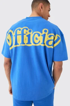 Oversized Extended Neck Official Spray Graffiti T-shirt And Shorts Set | BoohooMAN UK